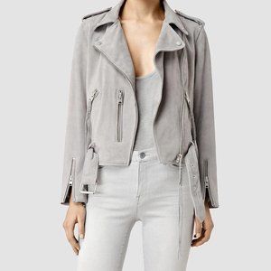 All Saint's Suede Plait Balfern Biker Jacket